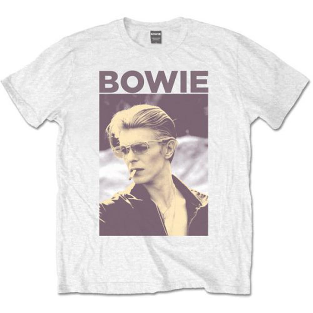 David Bowie - Smoking Mens Tshirt - White